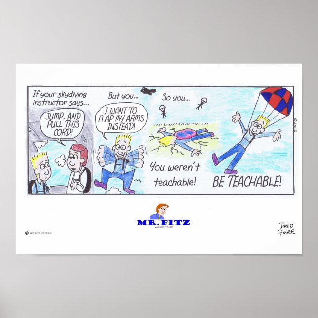 Affiche M. Fitz : Être Enseignable 2 - Skydiving! (Devant)