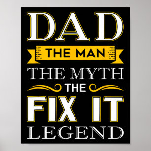 Affiche M. Fix It Papa Cadeaux Fête des pères Handy Man