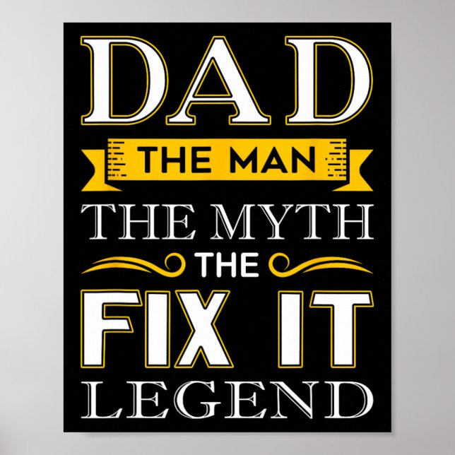 Affiche M. Fix It Papa Cadeaux Fête des pères Handy Man (Devant)