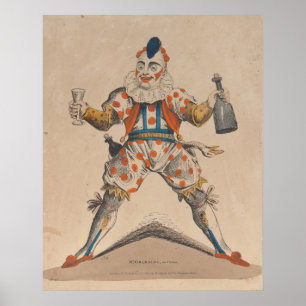 Affiche M. Grimaldi comme Joey le Clown 1822