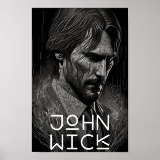 Affiche m. John Wick - Style foncé