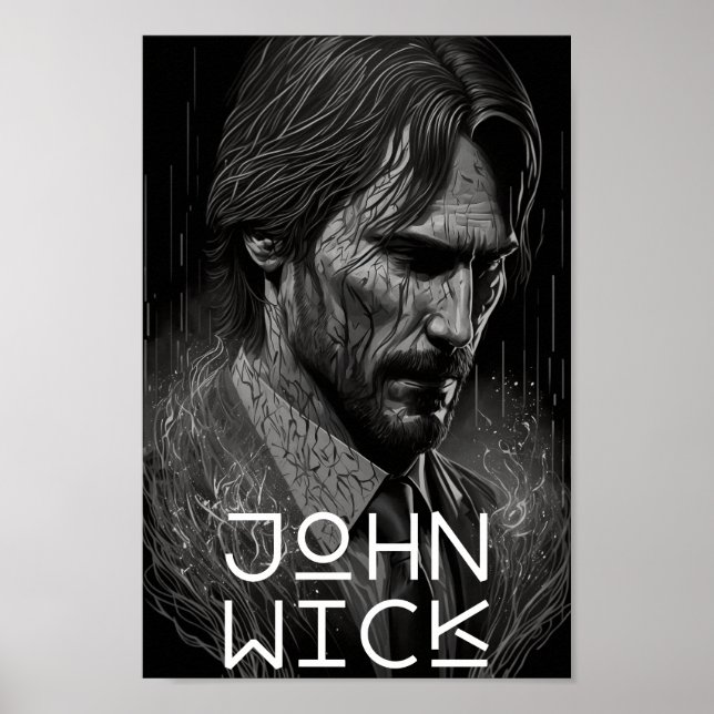 Affiche m. John Wick - Style foncé (Devant)