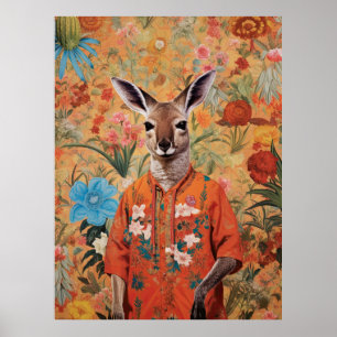 Affiche M. Kangaroo dans son jardin