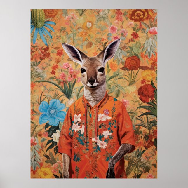 Affiche M. Kangaroo dans son jardin (Devant)