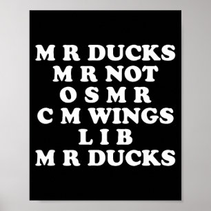 Affiche M M R Canards T, Amoureux de canards drôles, Citat