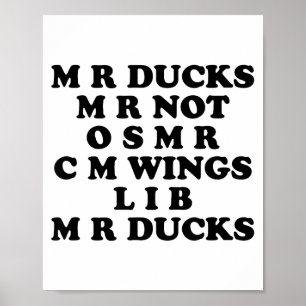 Affiche M M R Canards T, Amoureux de canards drôles, Citat