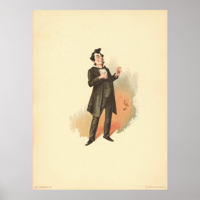 Affiche M. Pecksniff par Kyd - Martin Chuzzlewit de Dicken (Devant)