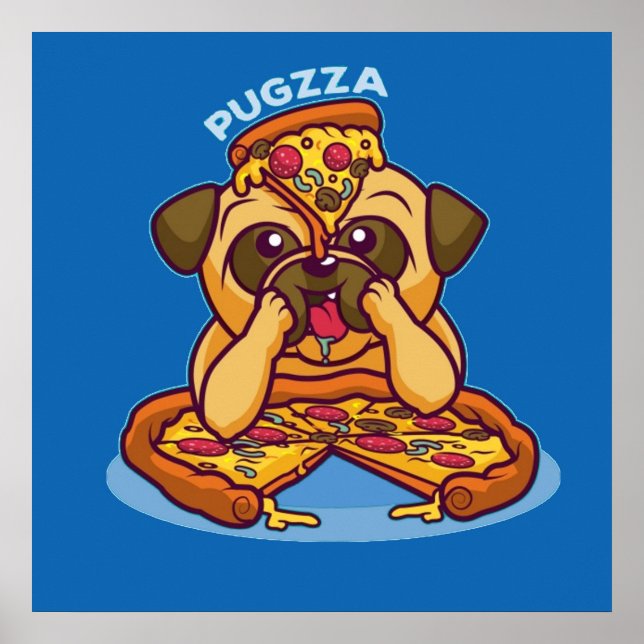 Affiche M. Pugzza le Carlin de la pizza (Devant)