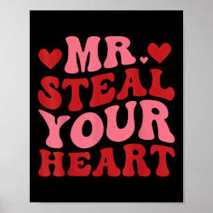 Affiche M. Steal Your Heart Retro Valentines Day