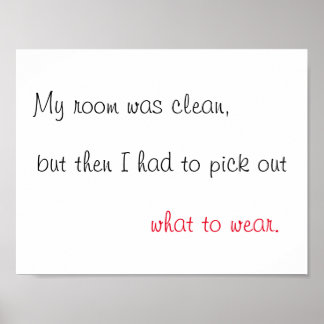 Affiche Ma chambre était propre