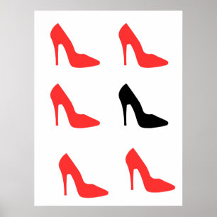 Affiche Ma chaussure rouge
