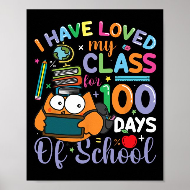 Affiche Ma Classe 100 Jours Enseignant Smarter 100ème Jour (Devant)