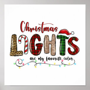 Affiche Ma Couleur Préférée Est Les Lumières De Noël