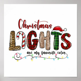 Affiche Ma Couleur Préférée Est Les Lumières De Noël
