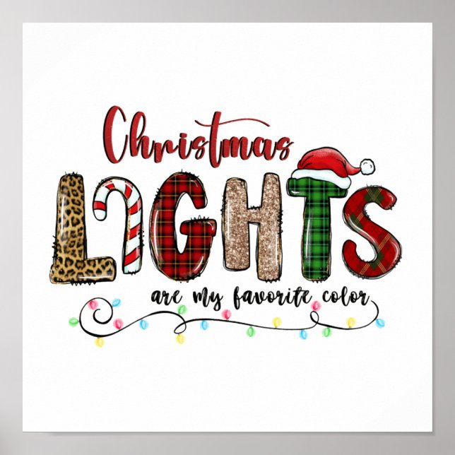 Affiche Ma Couleur Préférée Est Les Lumières De Noël (Devant)