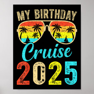 Affiche Ma croisière d'anniversaire 2025 Croisière de fête