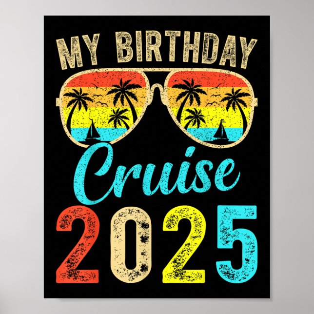 Affiche Ma croisière d'anniversaire 2025 Croisière de fête (Devant)