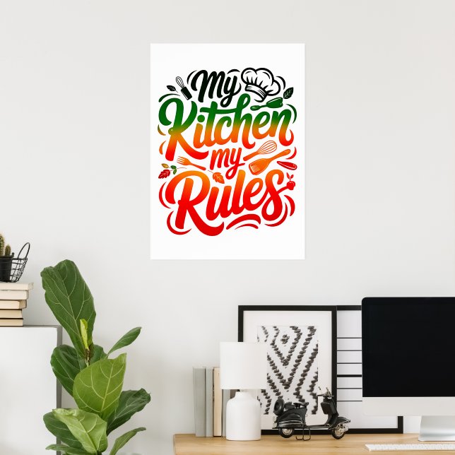 Affiche Ma cuisine Mes règles (Bureau à domicile)