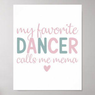 Affiche Ma Danse Favorite M'Appelle Danse Méma Drôle