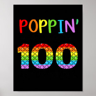 Affiche Ma façon de passer 100 jours d'école Pop It Boy Gi