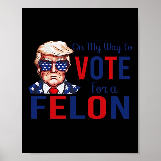 Affiche Ma Façon De Voter Pour Une Citation Drôle De Felon (Devant)