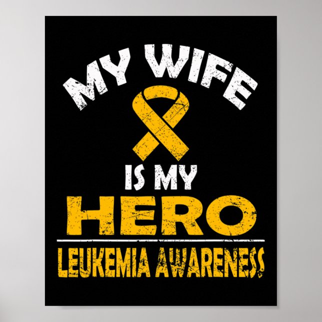 AFFICHE MA FEMME EST MON HÉROS LEUKEMIA CONSCIENCE DE LA C (Devant)