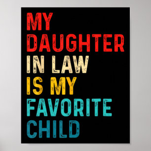 Affiche Ma Fille En Droit Est Ma Famille D'Enfants Préféré