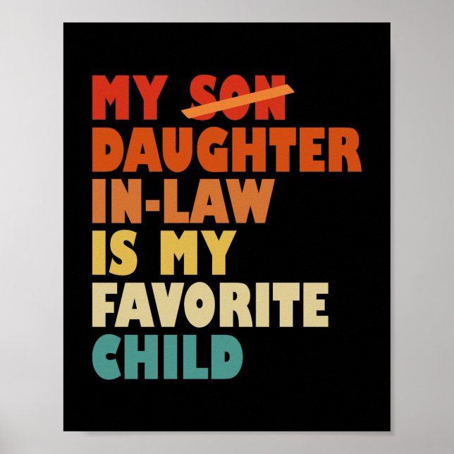 Affiche Ma Fille En Droit Mon Enfant Préféré Fils Remplacé (Devant)