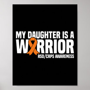 Affiche Ma Fille Est Un Guerrier Orange Ribbon Rsdcrps Awa