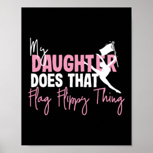 Affiche Ma Fille Fait Ce Drapeau Couleur Garde Marche