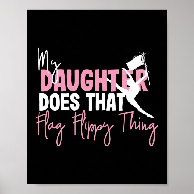 Affiche Ma Fille Fait Ce Drapeau Couleur Garde Marche (Devant)