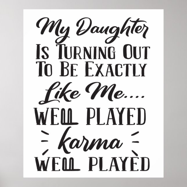 Affiche Ma fille s'avère être exactement comme moi (Devant)