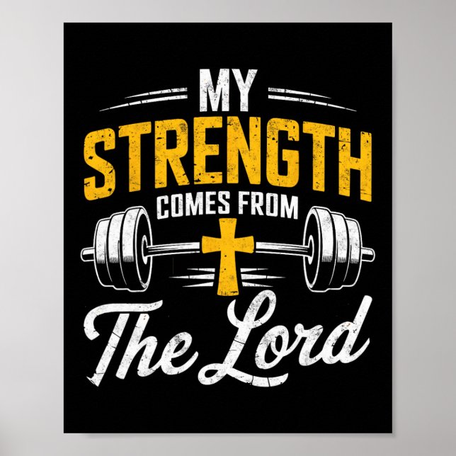 Affiche Ma Force Provient Du Seigneur Bible Christian Gy (Devant)