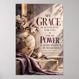 Affiche Ma Grâce Est Suffisante 2 Corinthiens 12:9 Christi