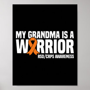 Affiche Ma Grand-Mère Est Un Guerrier Orange Ribbon Rsdcrp