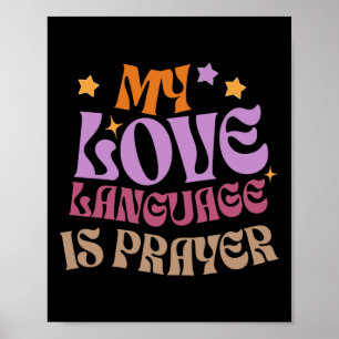 Affiche Ma Langue D'Amour Est La Prière Christain Jesus Lo