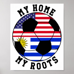 Affiche Ma Maison Mes Racines Drapeau Uruguay T Shirt Foot