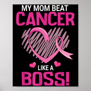 Affiche Ma Mère Battre Le Cancer Du Sein Comme Un Guerrier