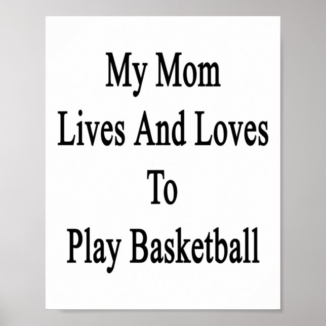Affiche Ma Mère Vit Et Aime Jouer Au Basket-Ball (Devant)