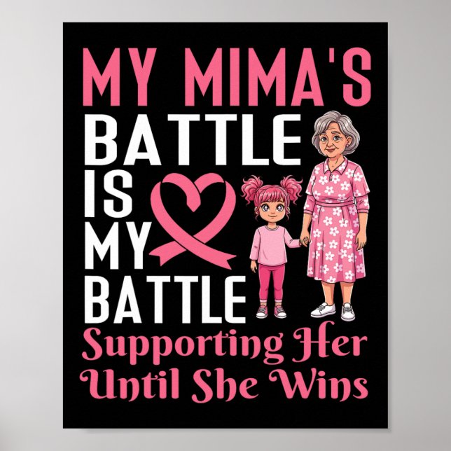 Affiche Ma Mima's Ttle Is My Ttle Cancer du Sein Soutenir (Devant)