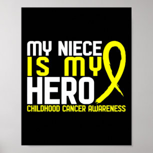 Affiche Ma Nièce Est Mon Héros Sensibilisation Au Cancer D