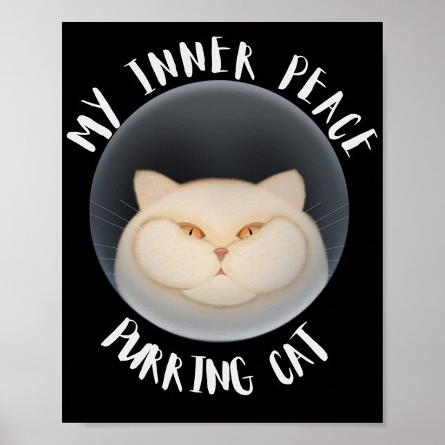 Affiche Ma paix intérieure Purring chat (Devant)