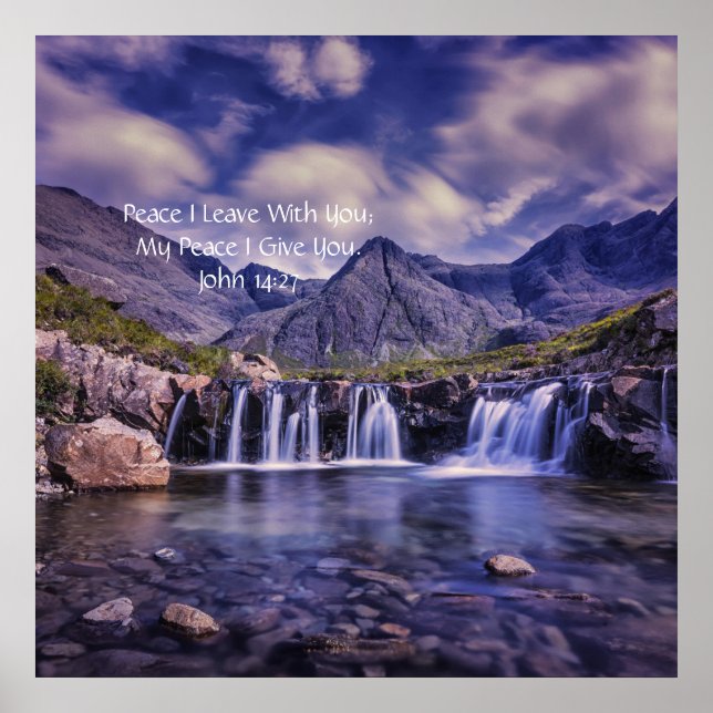 Affiche Ma Paix Je Vous Donne Jean 14:27 Prophète annoté (Devant)