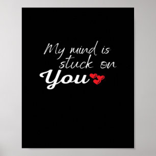 Affiche Ma pensée est bloquée sur vous Conception d'amour
