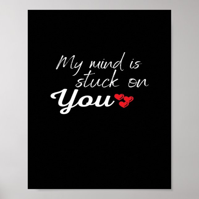Affiche Ma pensée est bloquée sur vous Conception d'amour  (Devant)