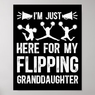 Affiche Ma petite-fille qui fait des sauts de cheerleader