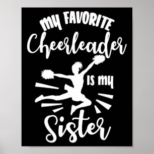 Affiche Ma pom-pom girl préférée est ma sœur Cheerleading