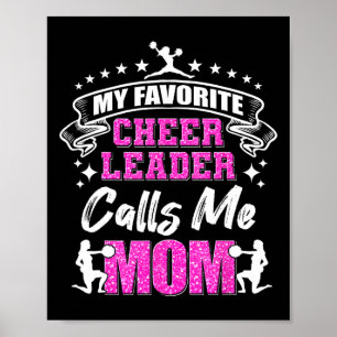 Affiche Ma pom-pom girl préférée m'appelle maman cheerlead