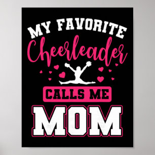 Affiche Ma pom-pom girl préférée m'appelle maman Cheerlead