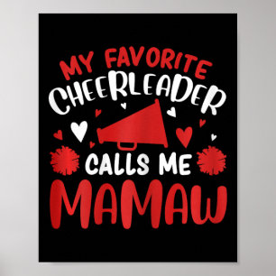 Affiche Ma pom-pom girl préférée m'appelle Mamaw Cheerlead
